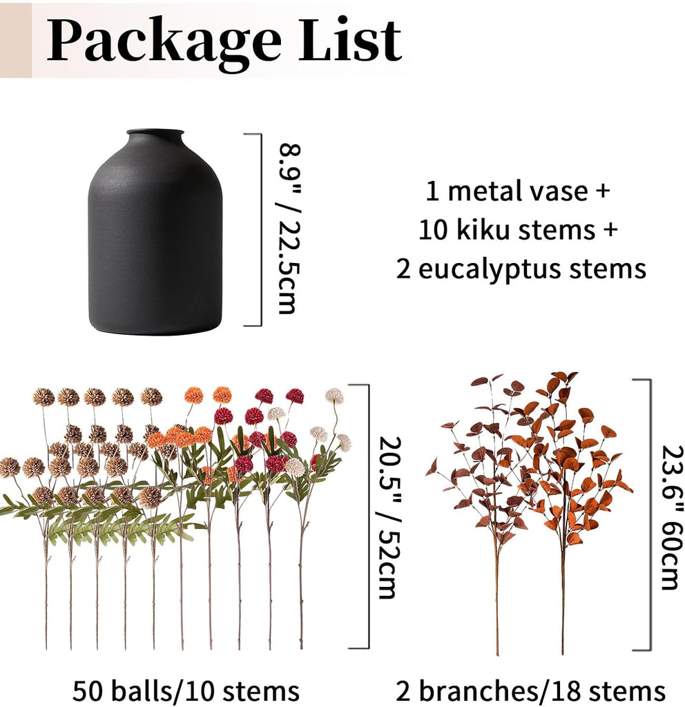 Fall Brown Flowers for Centerpieces, Dining Room Table Decoration