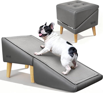 Dog Ramp for Couch, 16"H 2-in-1 Non-Slip Dog Stairs for Small Dogs