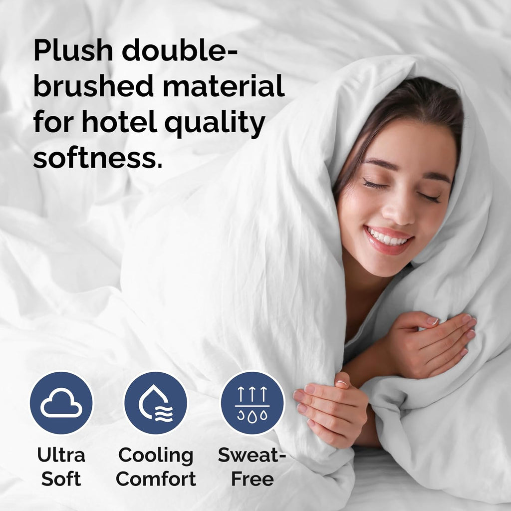 Duvet Cover King Set - Extra Soft King Duvet Cover 104" 90" with 2 Pillow Shams for Women, Men, Kids & Teens - Hotel