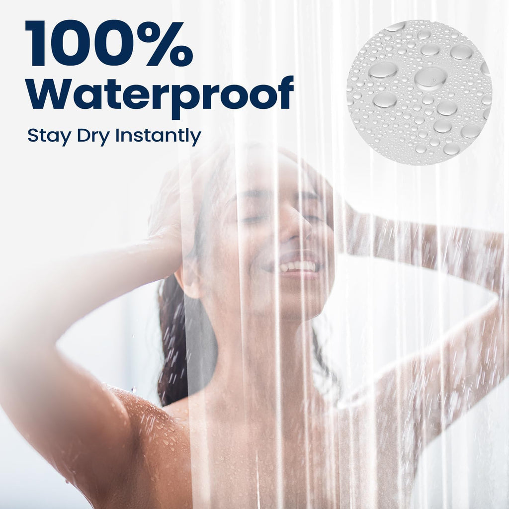 Shower Curtain Liner, PEVA Plastic Shower Liner with 3 Magnets, 72" x 72" Waterproof Bathroom Curtain, Clear, 2 Pack