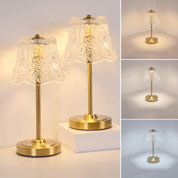 Set of 2 Cordless Touch Table Lamp with 5200mAh Battery - 3 Adjustable Color Temperatures & Dimmable, Rechargeable