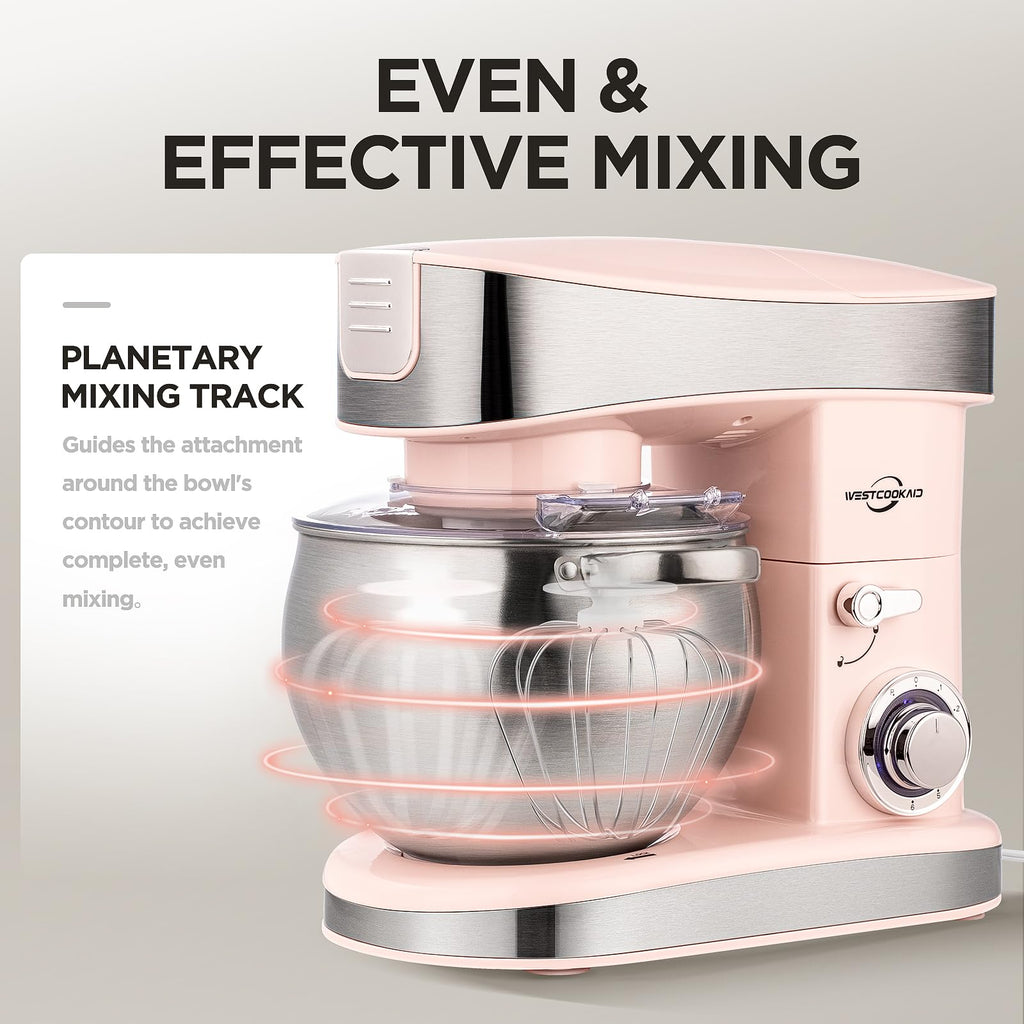 Stand Mixer 6-Speed Pulse Tilt-Head 6.3QT Pink