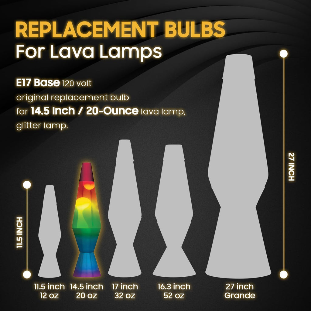 Lava Lamp Bulbs 40 Watt, S11 E17 Intermediate Base Replacement - Lava Lamp Replacement Bulb, Suitable