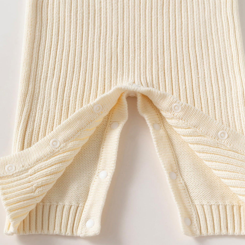 100% Cotton Baby Knitted Romper, Ribbed Sleeveless Jumpsuit for Infants and Toddlers Overall Bodysuit Newborn Gifts