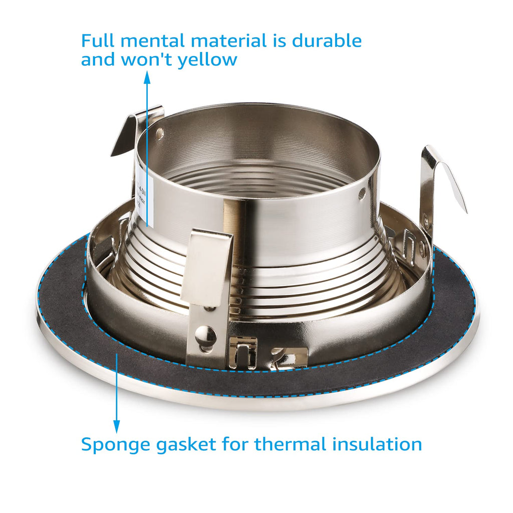 4 Inch Recessed Light Trim, Satin Nickel