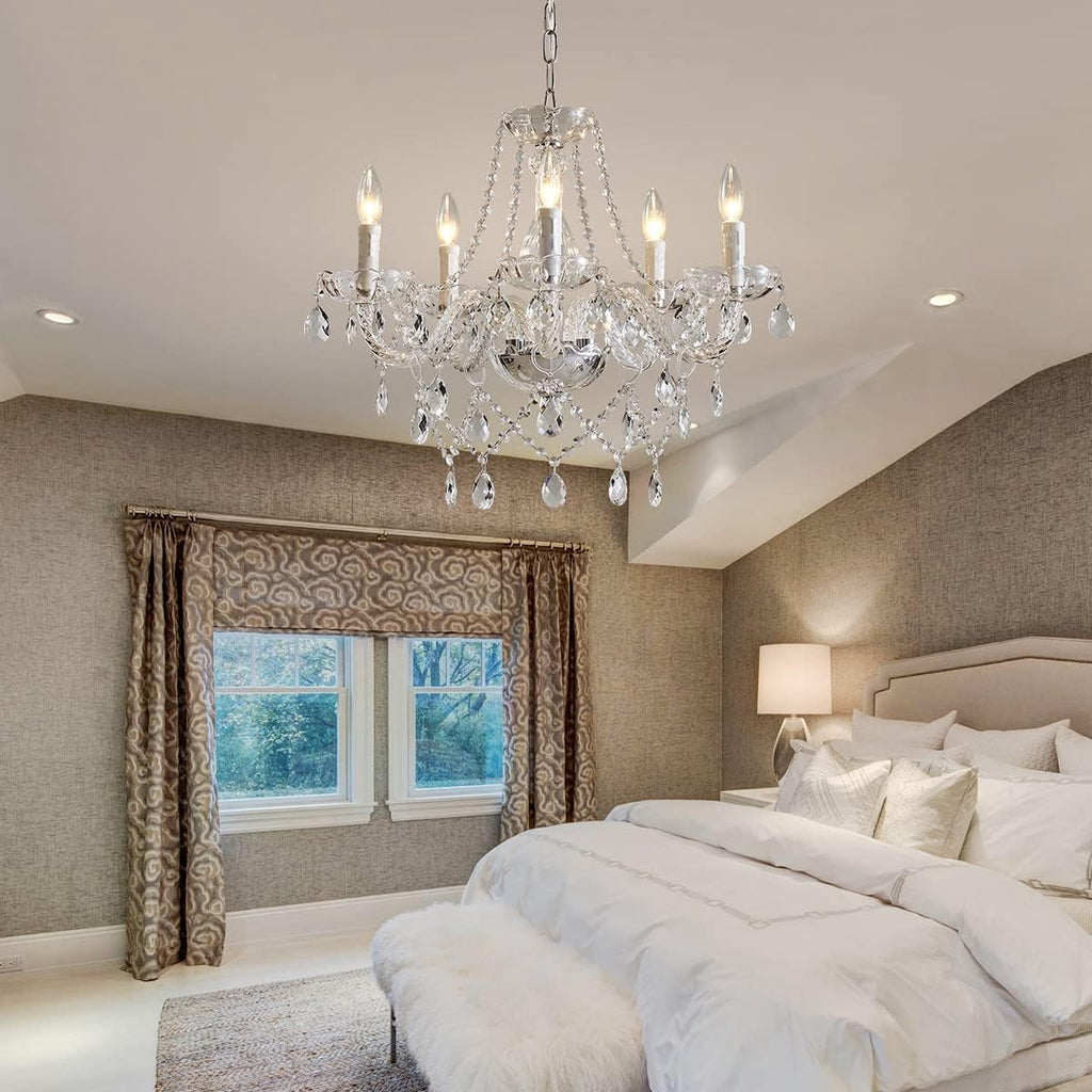 5 Light Modern Contemporary Elegant K9 Crystal Glass Chandelier Pendant Ceiling Lighting Fixture A100-B00YSMM5PO
