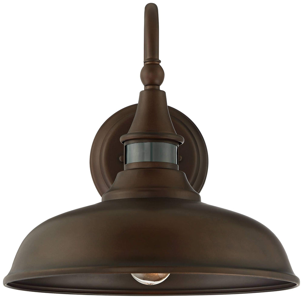 Gough 12 1/2" Bronze Motion Sensor Rustic Outdoor Barn Light Fixture