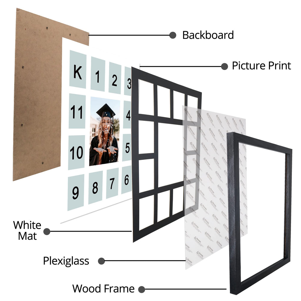School Years Picture Frame, Graduation Collage Photo Frame