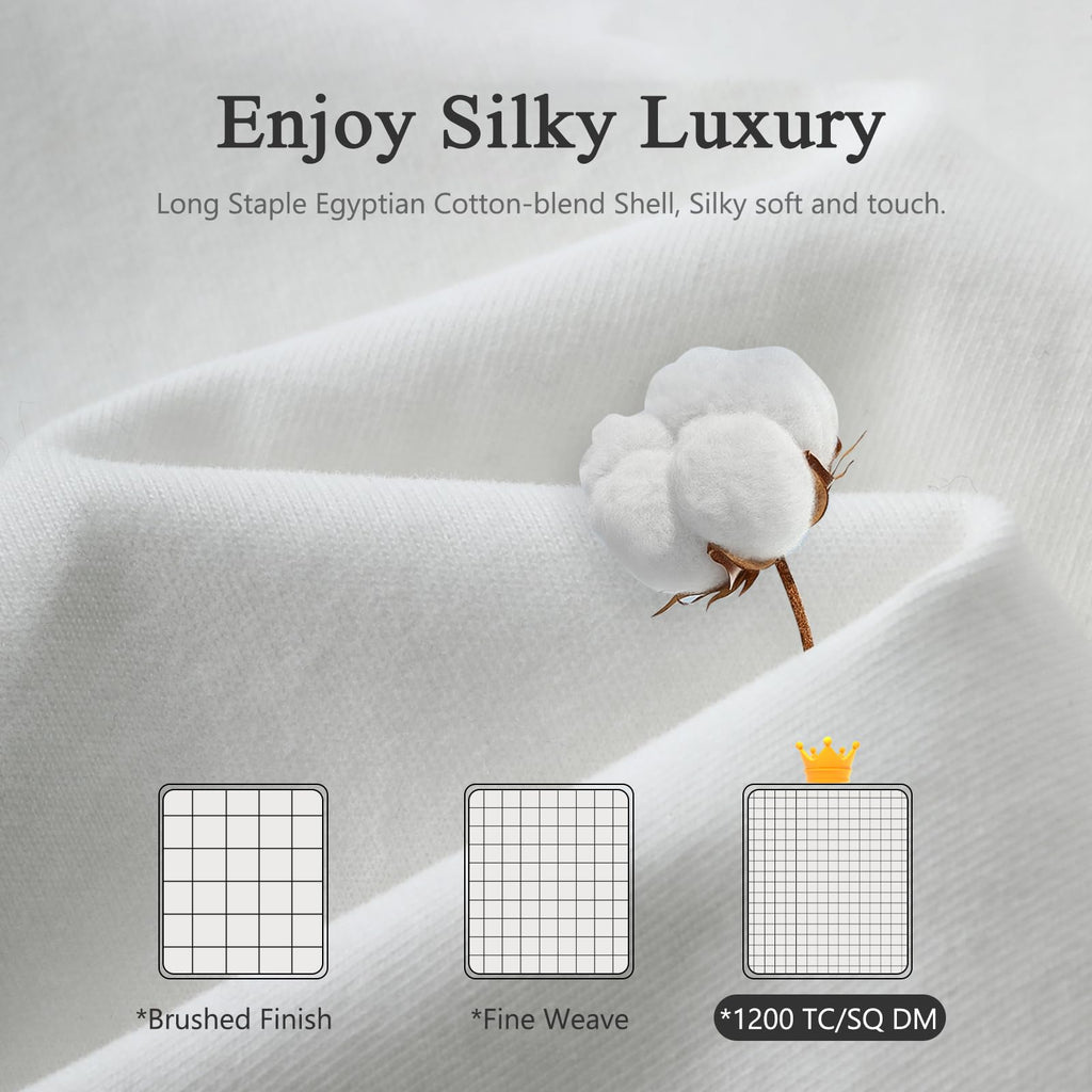 Feather Down Fiber Comforter/Duvet Insert, Super King 120x120, Heavy