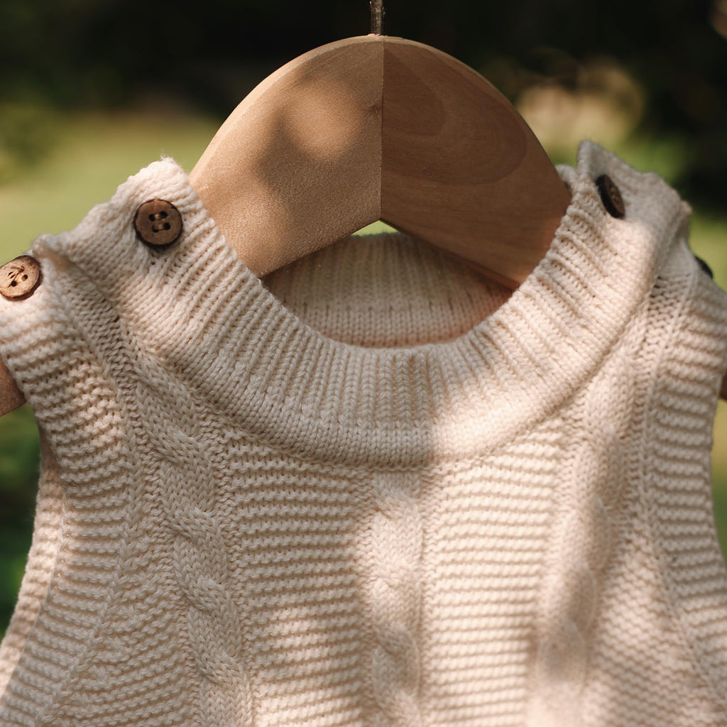 Cotton Newborn Set with Knit Vest, Beanie, Booties, Baby Boys Girls