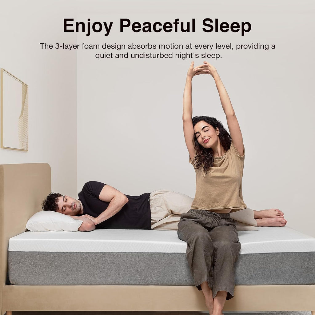 Bliss Queen Size Mattress, 12 Inch Gel Memory Foam Mattress Queen | Cool Night Sleep & Pressure Relief, Support Foam