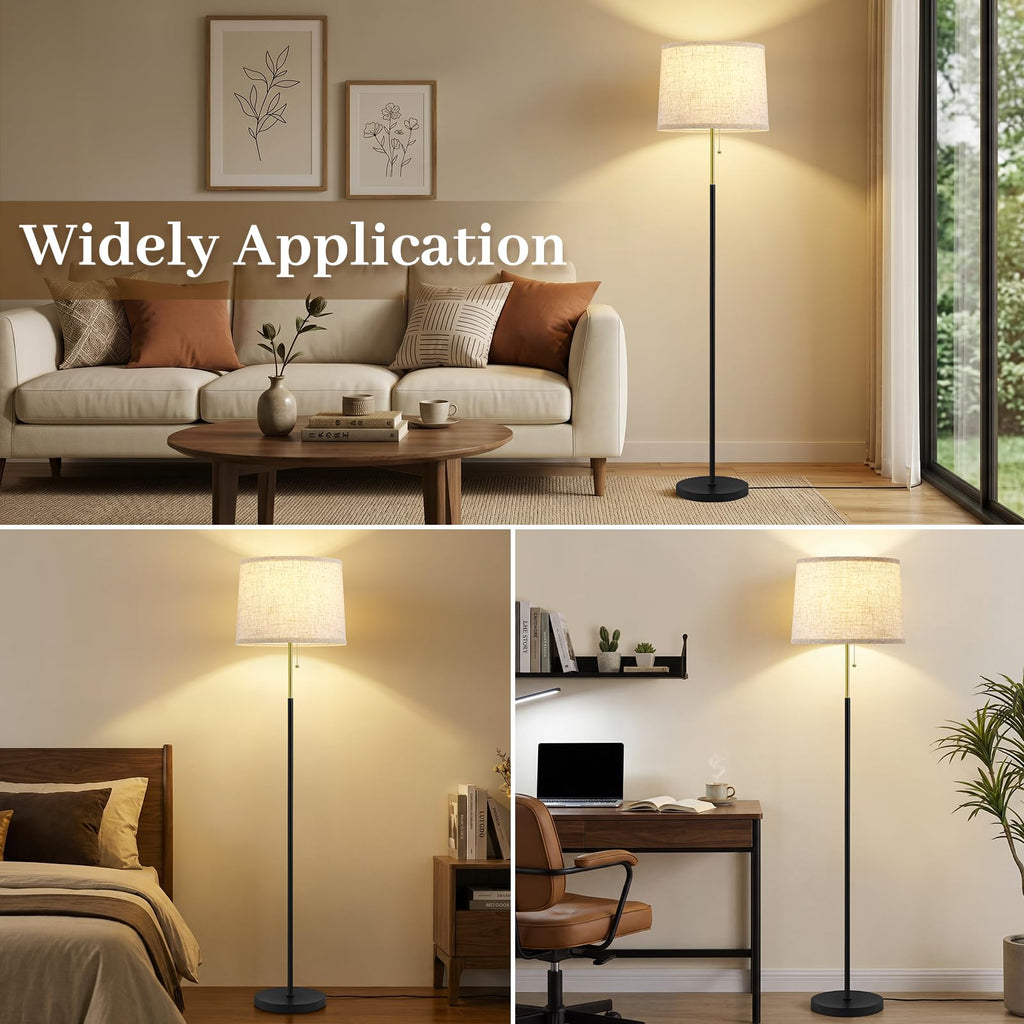 Floor Lamps, 60" Modern Tall Standing Lamp, 3CCT