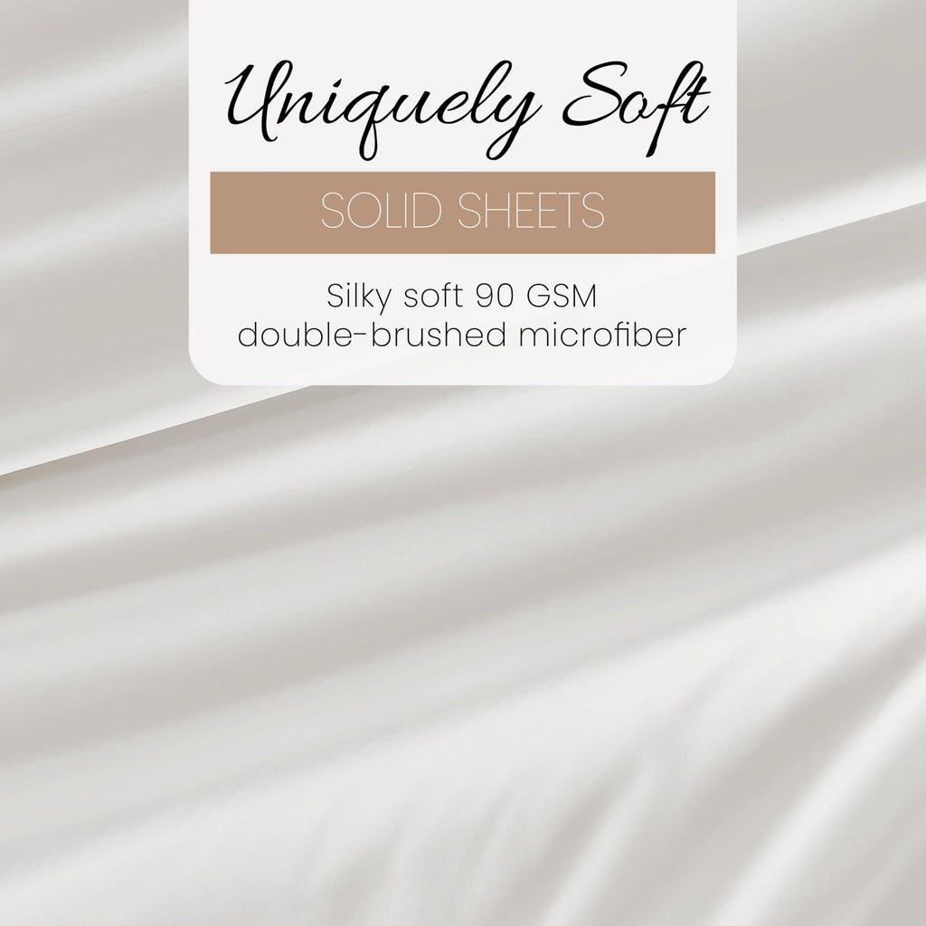 Brushed Microfiber Twin Sheet Set 3 Piece - Oeko-TEX Certified Ultra Soft & Wrinkle-Free - 16" Deep Pocket Sheets