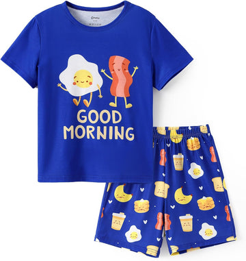 Boys Pajamas 2 Piece PJs Set T-shirts with Shorts
