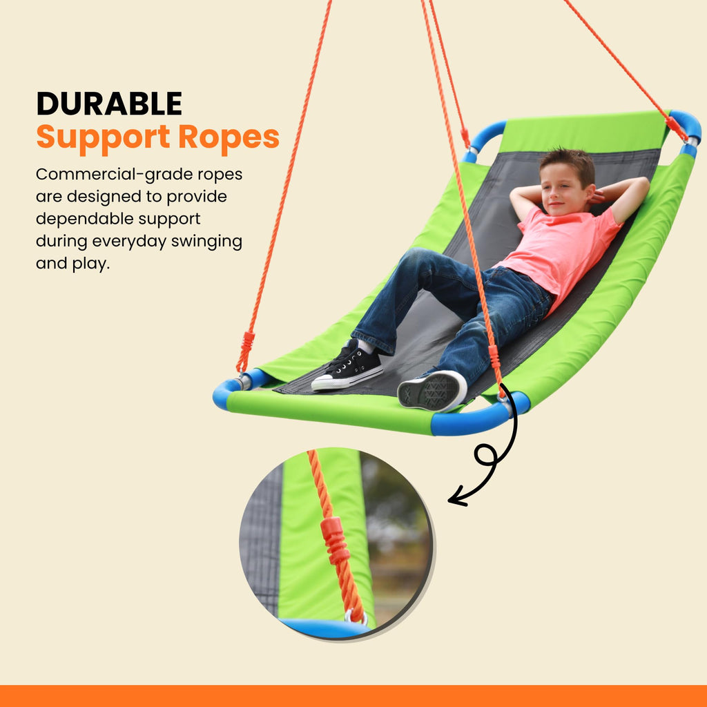 Platform Swing - Large Rectangle Saucer Swing for Kids and Adults