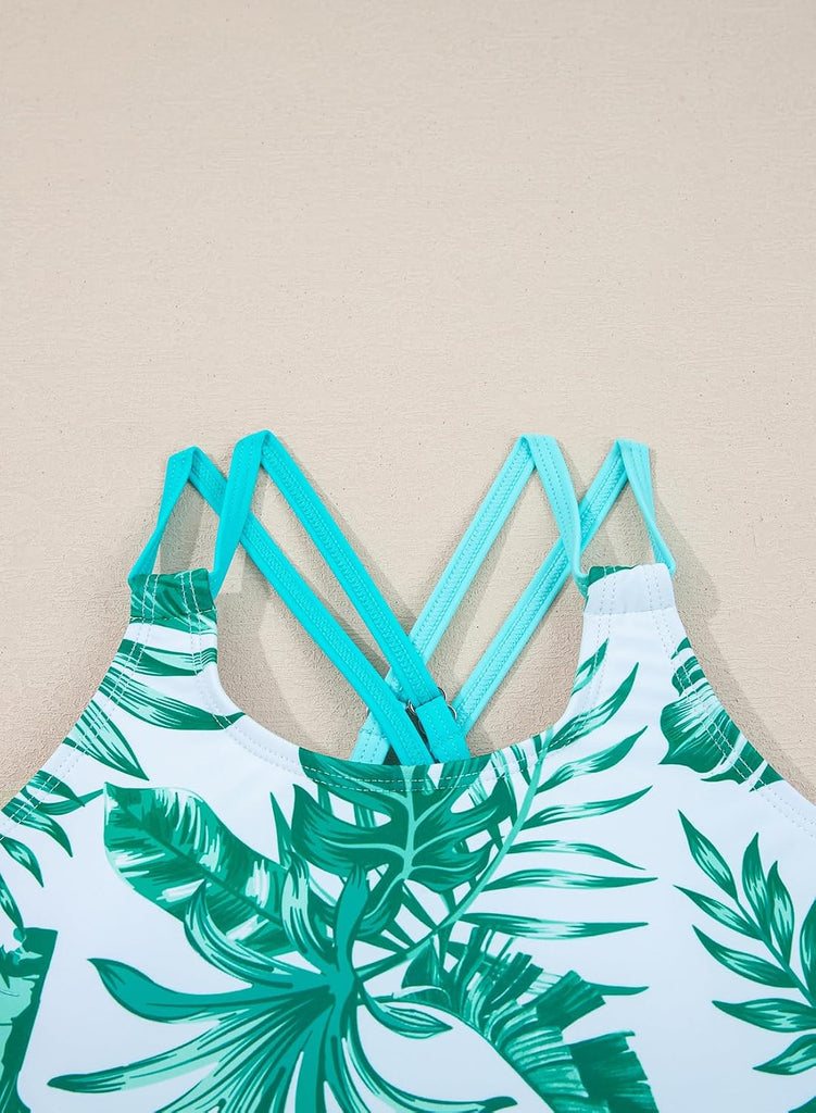Girls Swimsuits 3 Piece Tankini Sets