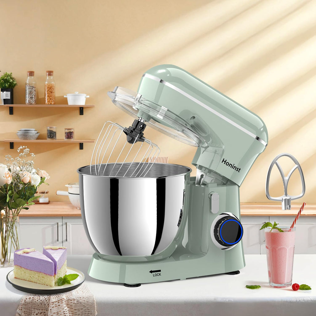 Stand Mixer, 6.5QT 10-Speed Tilt-Head 3-IN-1 Electric Food Mixer