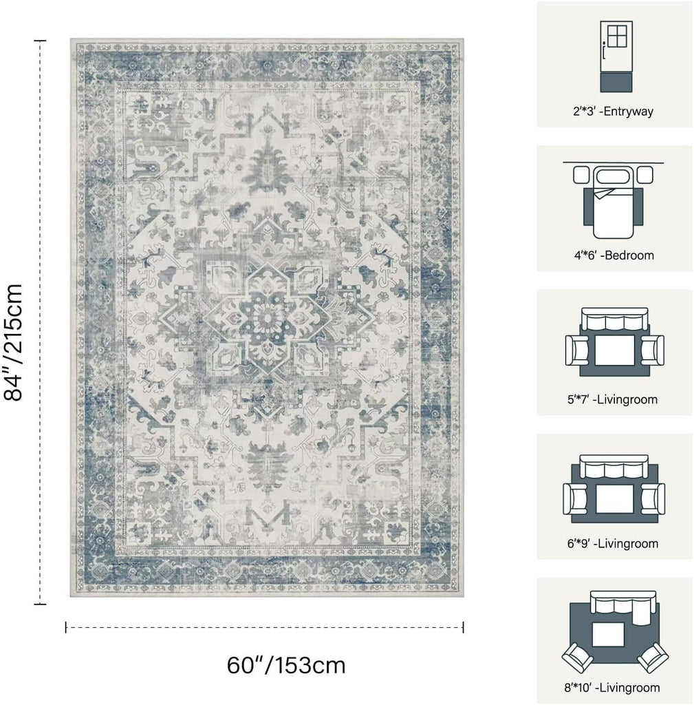 Area Rugs 5x7, Washable Rugs