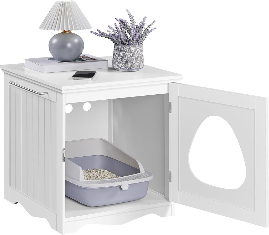 Hidden Cat Litter Box Enclosure Furniture, Side Table Design