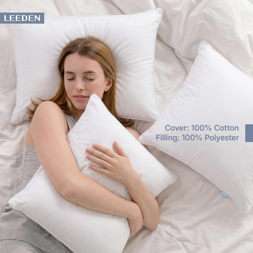 22x22 Throw Pillow Inserts-100% Cotton Cover - Set of 2