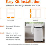 4-In-1 Portable Air Conditioner with Remote, Timer, Sleep Mode, Auto Swing, Cool/Heat/Dry/Fan-Only Functions