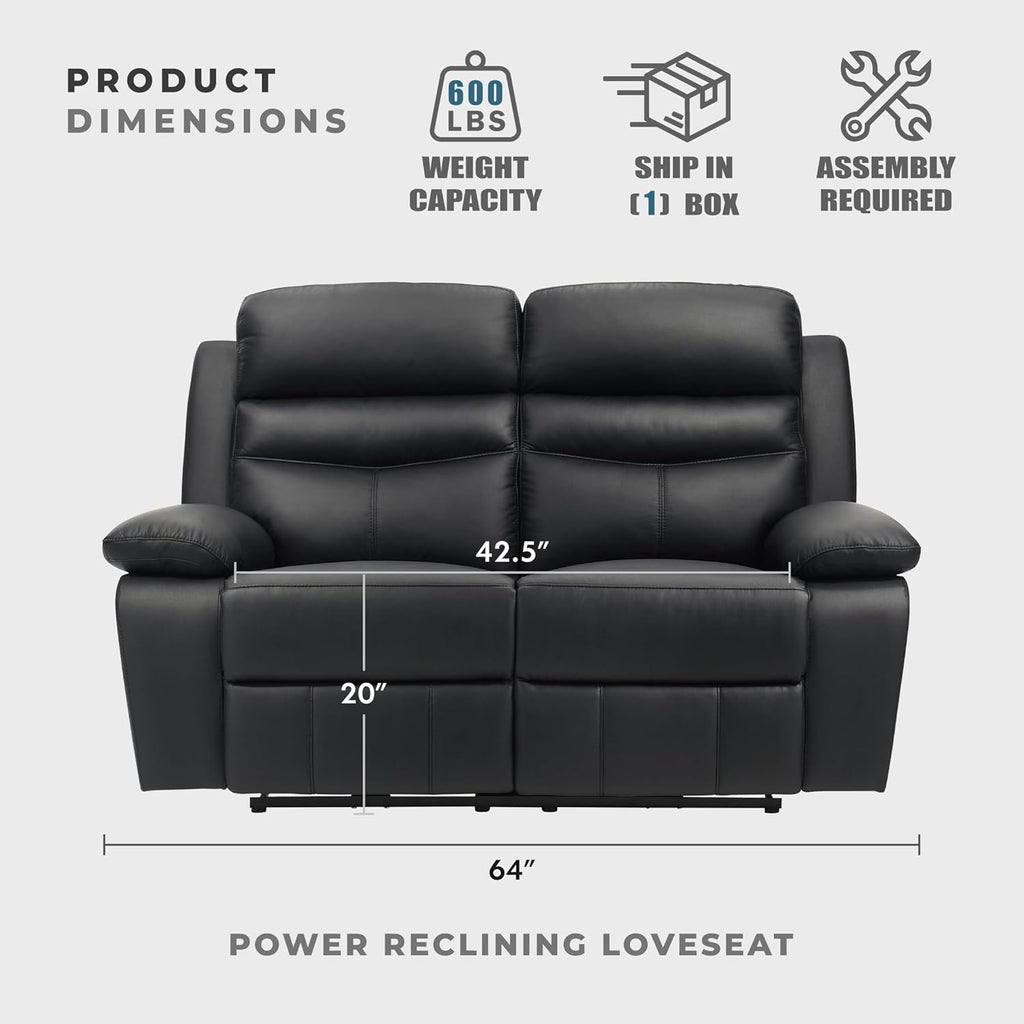 Lexicon Recliner Sofa for Living Room, Double Reclining RV Couch