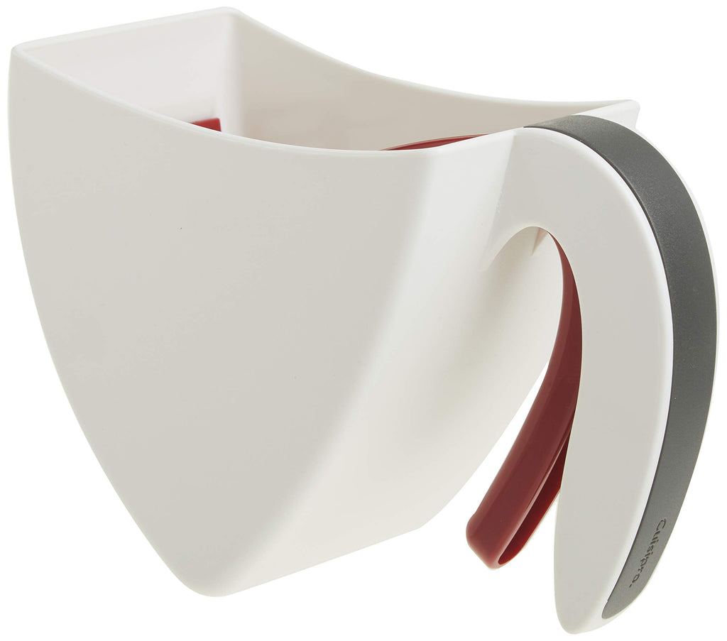 Scoop and Sift Flour Sifter, White, 3 cups, Medium