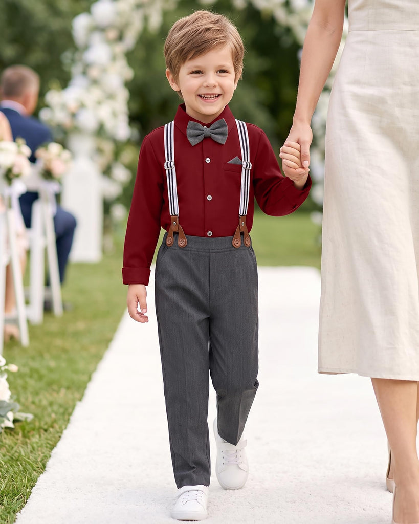 Toddler Boy Dress Clothes Suit Boys Wedding Formal Outfits