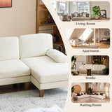 Karl home U-Shape Sectional Sofa Couch 111" Modern 4-Seat Sofa with Chaises Chenille Fabric Upholstered Covertible