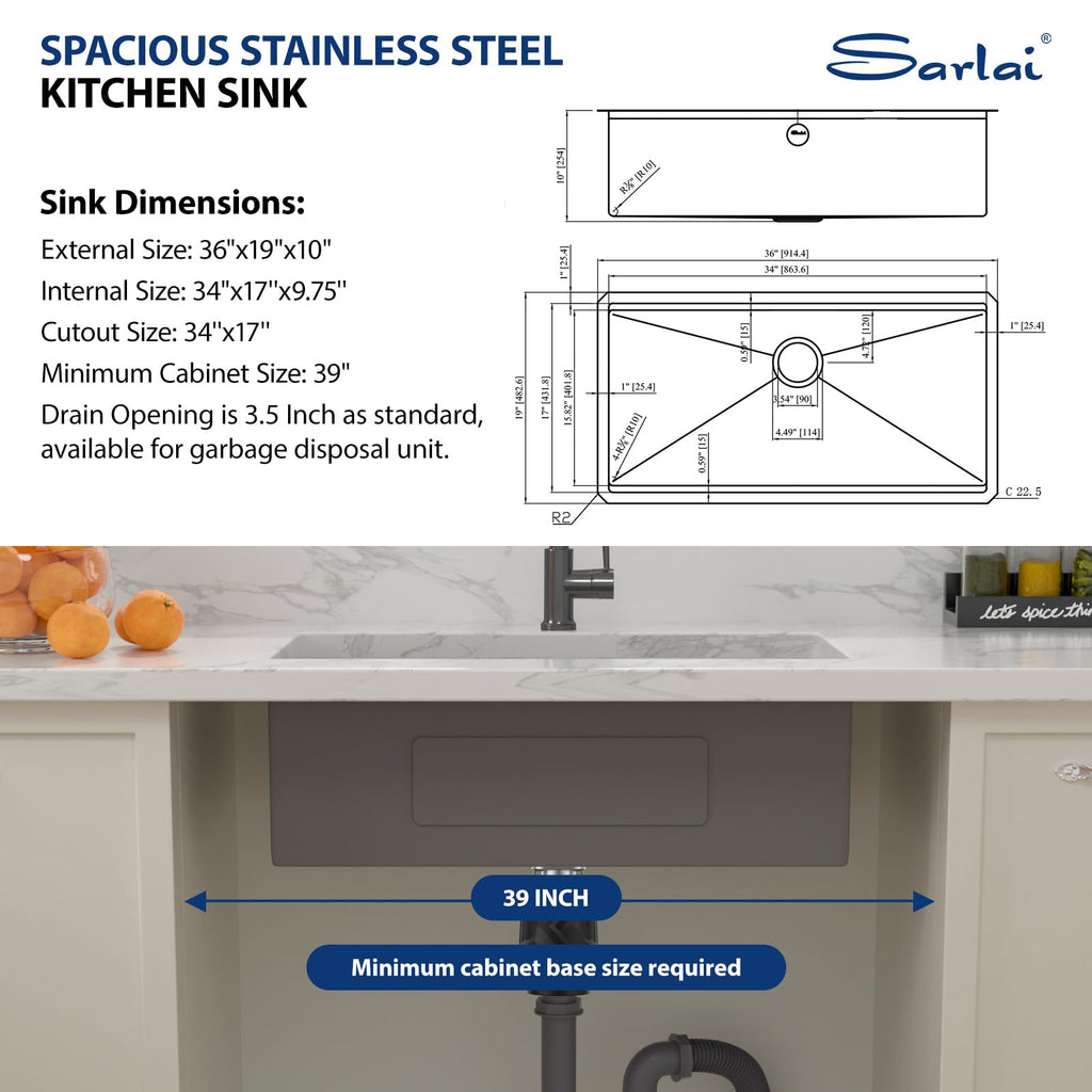 36 Matte Black Undermount Kitchen Sink 36x19 Inch Workstation Sinks