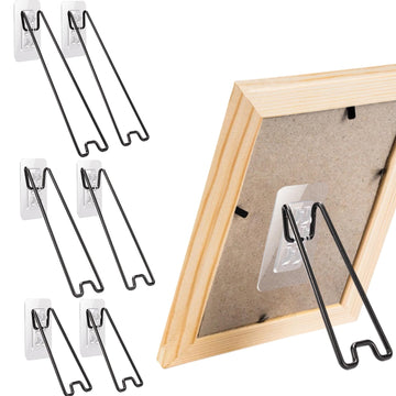 6 Pcs 3 Size Adjustable Picture Frame Stand (Black, 3 Size)