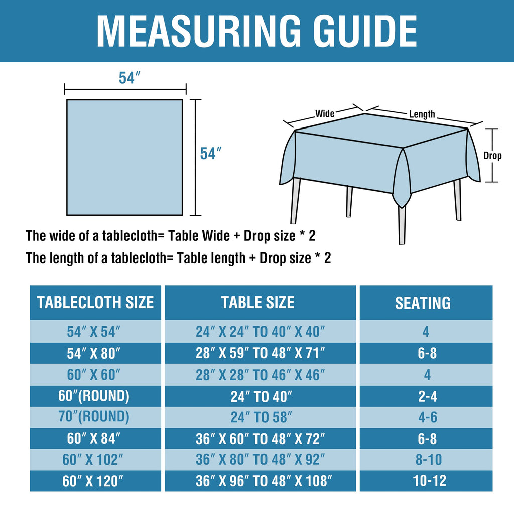 Linen Textured Tablecloth 54 x 54 Waterproof Decorative Table Cloth Spill-Proof Linen Look Cover for Party Table