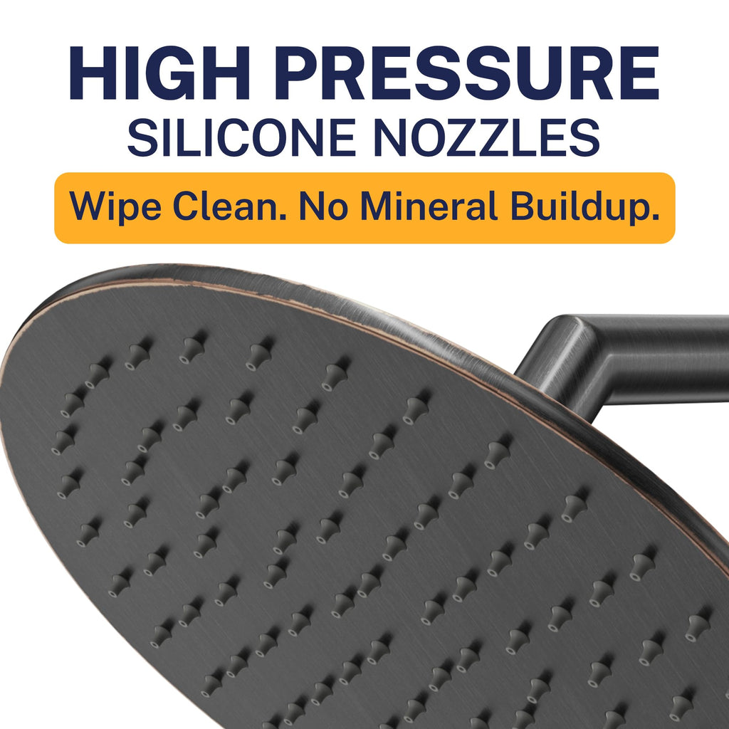 Metal Rain Shower Head Large 8 Inch High Pressure Rainfall