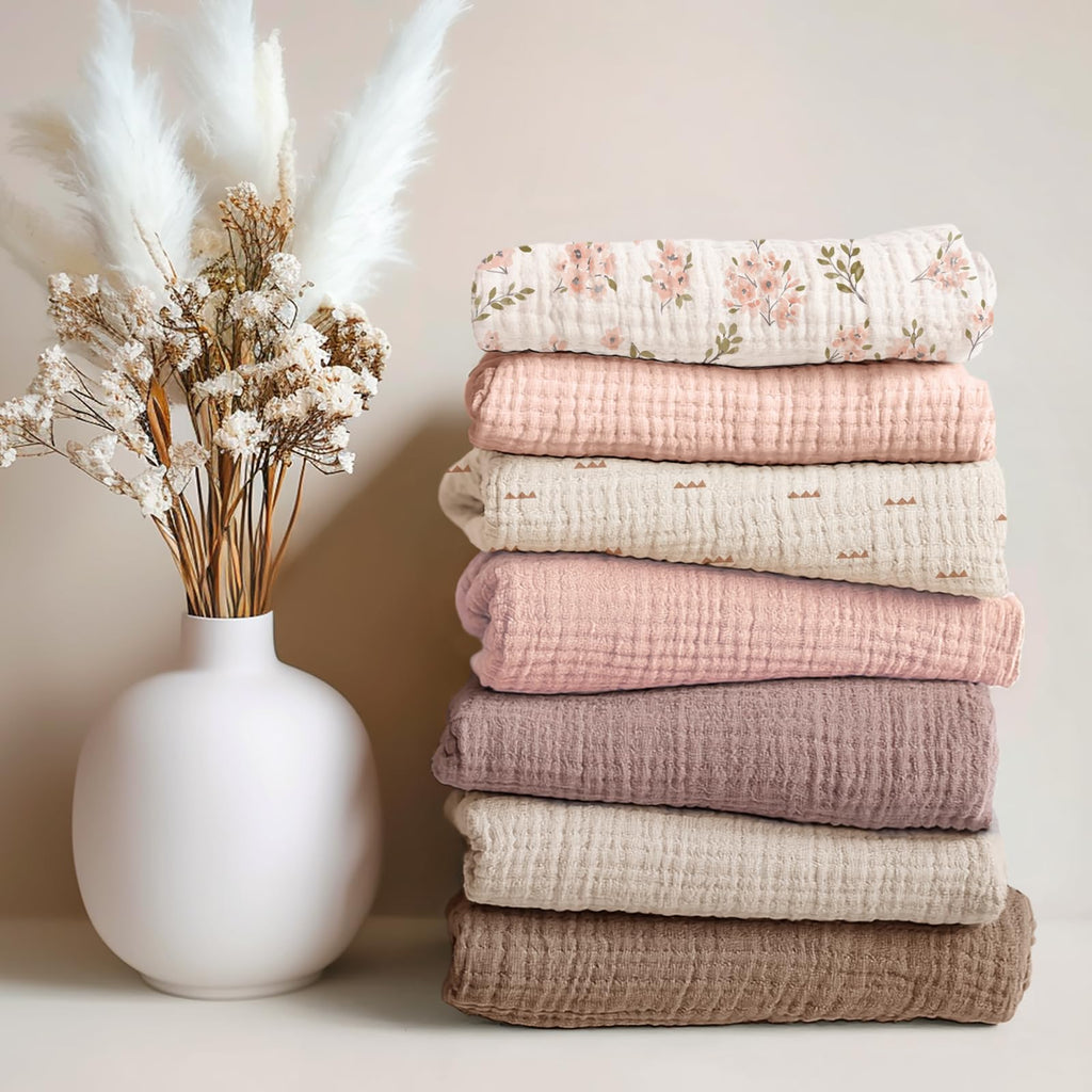 Muslin Mini Crib Sheets: Pack and Play Sheets 38" x 26"