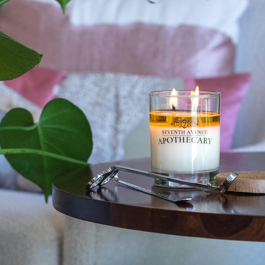 Premium Scented 100% Soy Candle - White Tea + Fig - 11 oz. net. wt. Glass Jar - Long Lasting 65+ Hour Burn Time