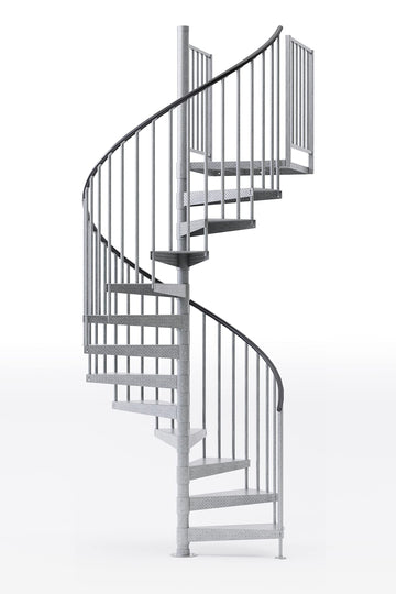 Reroute Industrial Galvanized Exterior 60in Diameter, Fits Height 127.5in - 142.5in, 2 36in Tall Platform Rails