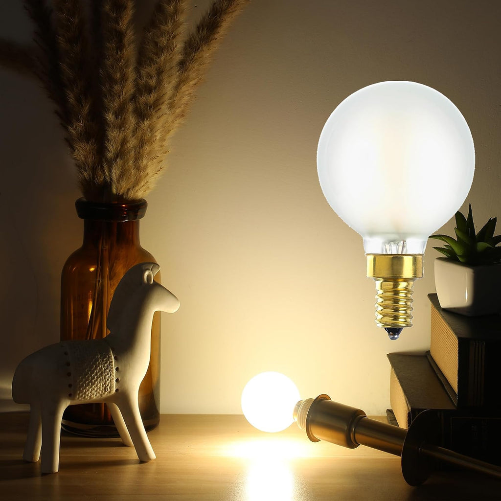 E12 Led G16.5 Bulb 4W Dimmable E12 Candelabra Bulb 40 Watt Soft White 3000K