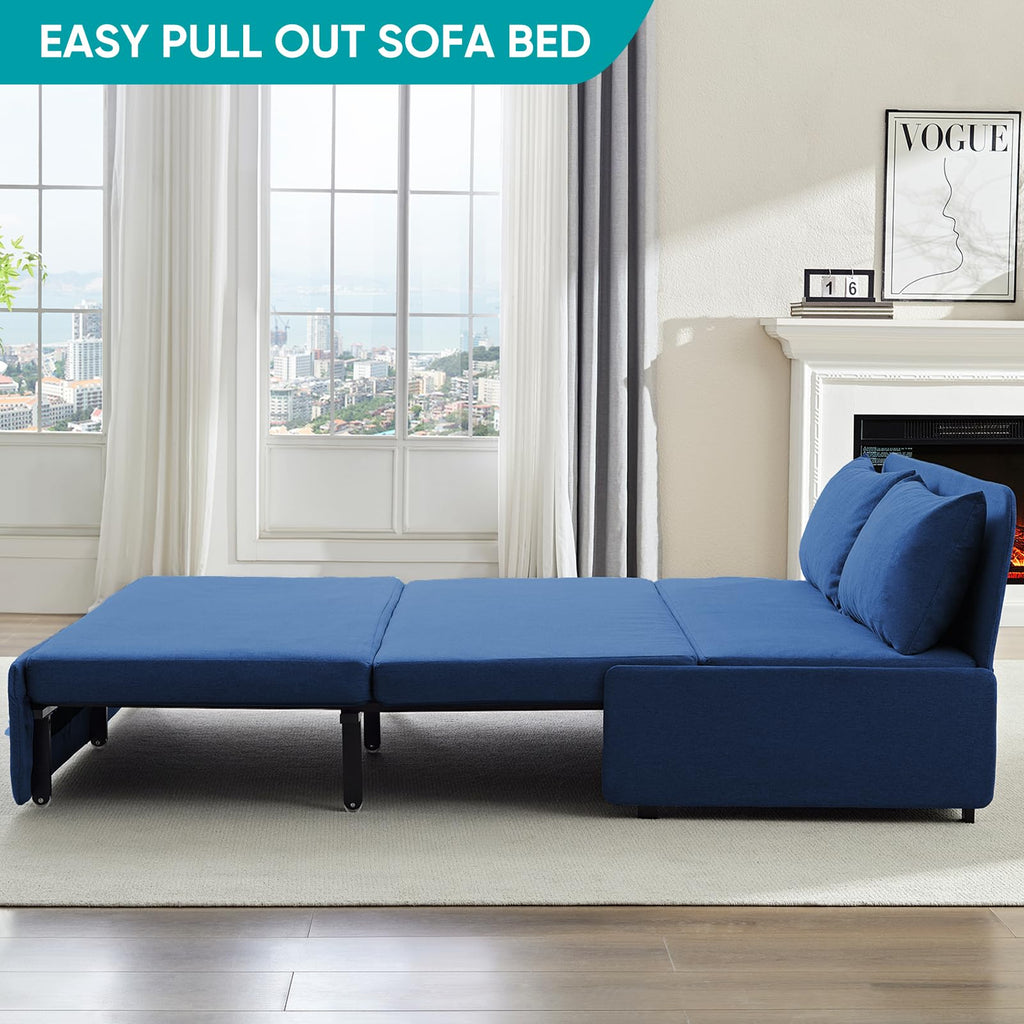 2 in 1 Queen Size Sleeper Chair Pull Out Sofas Couch with Pullout Beds, 43" W Convertible Guest Sleepers Chair Bed