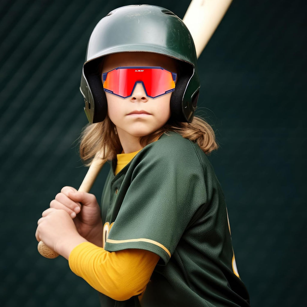 Polarized Kids Sunglasses, 21g Ultra-Light Youth Baseball Sunglasses