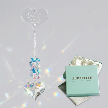 Crystal Prism Suncatcher Hanging Ornament Rainbow Heart Gifts