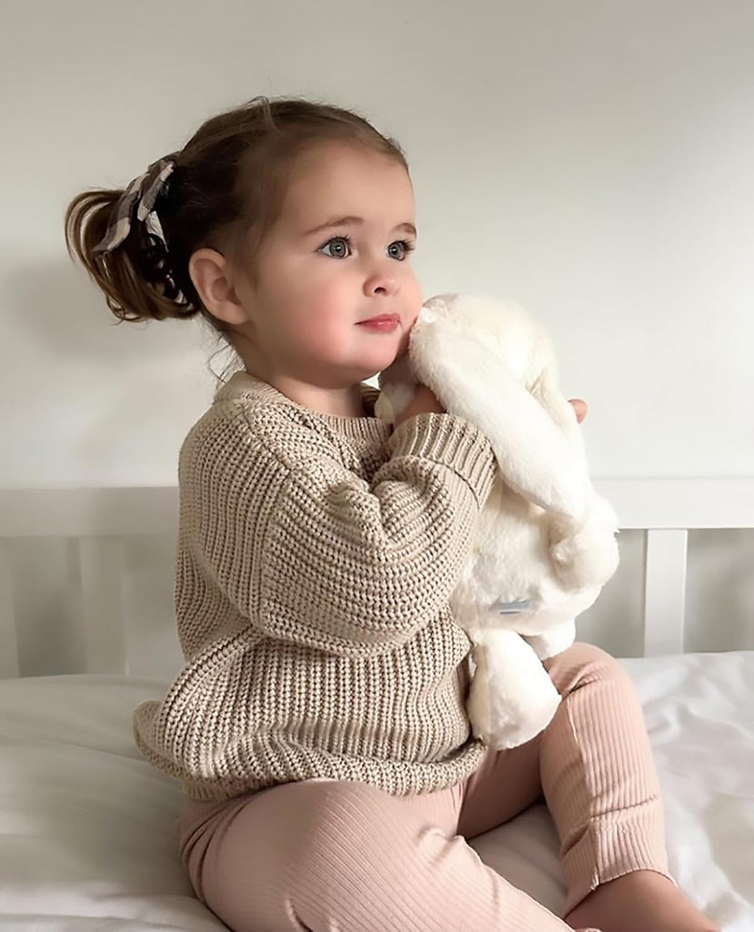 Baby Knit Sweater Toddler Boys Girls Warm Sweater Soild Pullover Round Neck Top Clothes Fall Winter Outfits