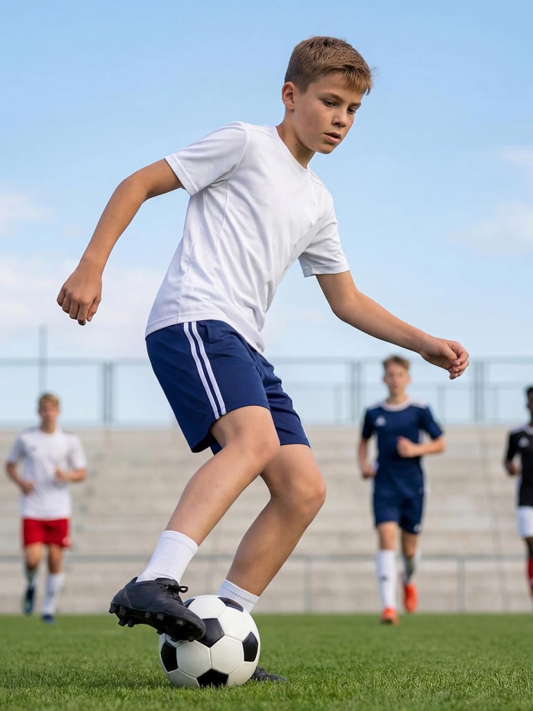 6 Pack Youth Boys' Athletic Shorts Boys Basketball Shorts with Pockets Quick Dry Active Running Shorts