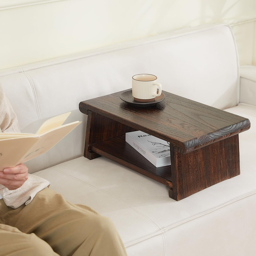 Folding Japanese Low Floor Table, Small Wood Meditation & Altar Table