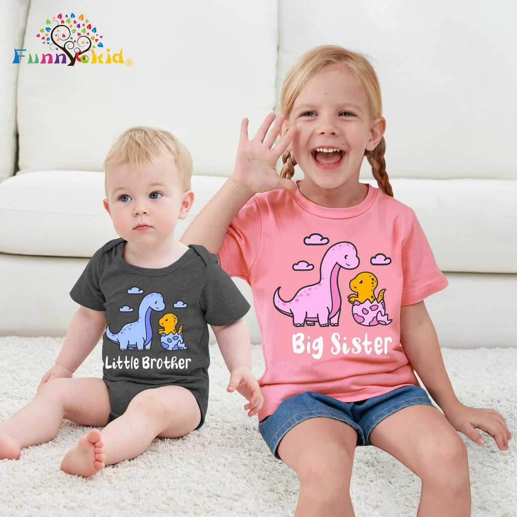 Sibling Matching Outfits Big Brother Sister Toddler T-Shirt Suit