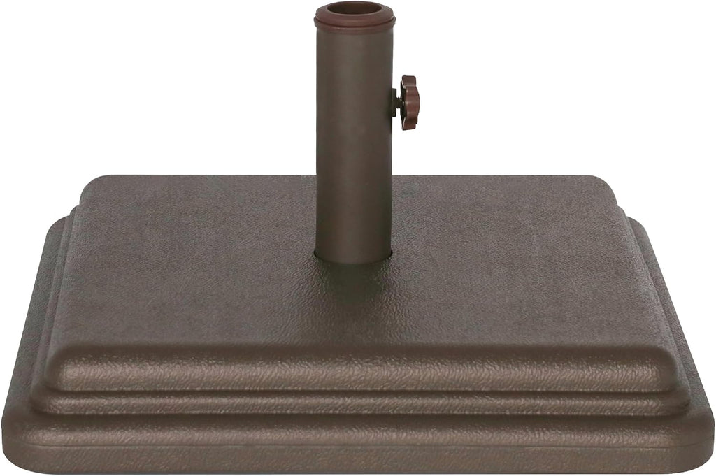 40 Pound Umbrella Base - Weighted Umbrella Base For Use With Patio Table - Heavy Duty Base for Umbrella - Bronze