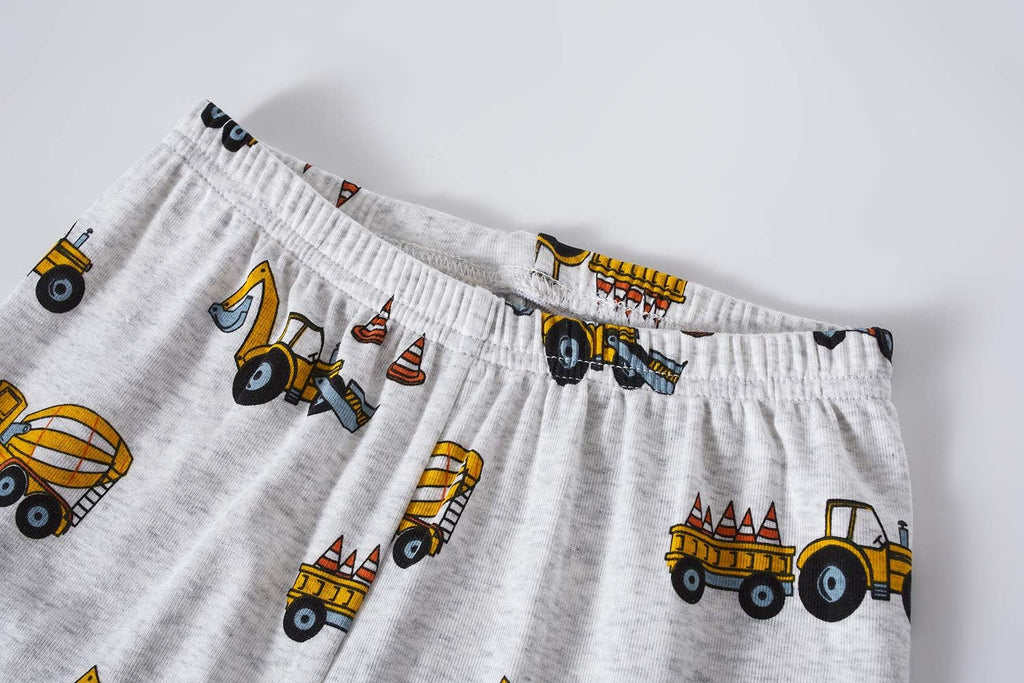 Little Boys Pajamas Sets Glow in Dark Dinosaur 100% Cotton 2 Piece Toddler Clothes Kids Pjs Sleepwear