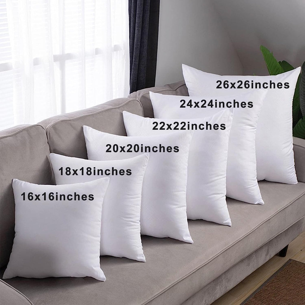 12x20 Pillow Inserts ()- 100% Cotton Covering Down Alternative Throw Pillows White for Couch Bed Sofa - Set of 2