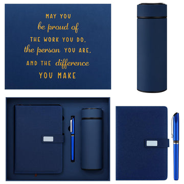 Blue Employees Appreciation Gift Set for Men Women