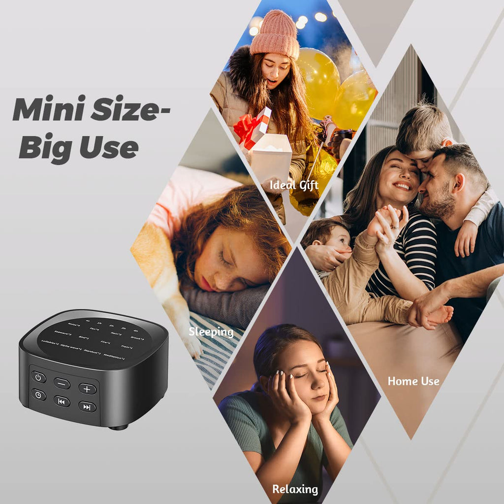 Sleep White Noise Sound Machines with 25 36 Volume Levels 5 Timers Visible Sound Catalog Portable Size Memory