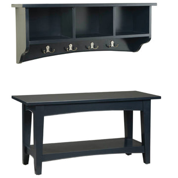 Shaker Cottage Bench, Chocolate